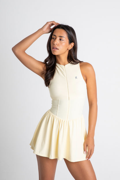 Vestido Dos Motion Mantequilla