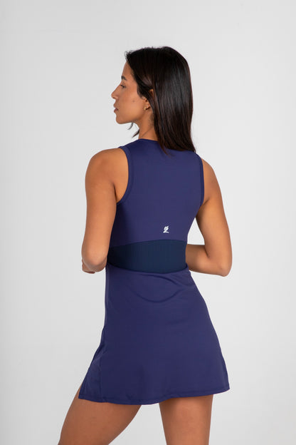 Dos Flow Kleid Marineblau